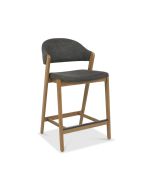 Castleford - Upholstered Bar Stool - Dark Grey Fabric