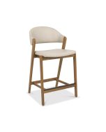 Castleford - Upholstered Bar Stool - Ivory Bonded Leather