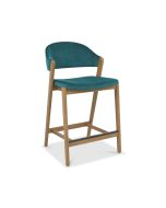 Castleford - Upholstered Bar Stool - Azure Velvet