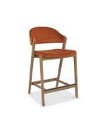 Castleford - Upholstered Bar Stool - Rust Velvet