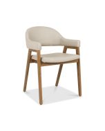 Castleford - Dining Armchair - Ivory Bonded Leather (Sold in Pairs)