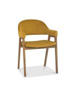 Castleford - Dining Armchair - Mustard Velvet (Sold in Pairs)