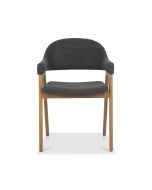 Castleford - Dining Armchair - Dark Grey Fabric (Sold in Pairs)