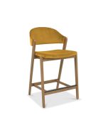 Castleford - Upholstered Bar Stool - Mustard Velvet