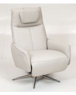 Soro - Power Recliner Chair in Soleda Silver Grey