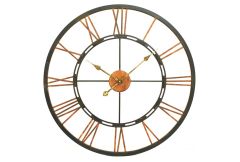 Large Metal Skeletal Wall Clock 