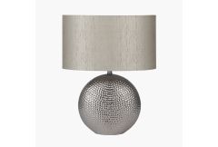 Mabel Silver Dot Textured Ceramic Table Lamp