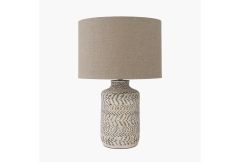 Atouk Stoneware Table Lamp with Taupe Shade