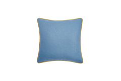 Linen Blend Cushion - Iris/Ochre