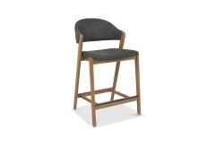 Castleford - Upholstered Bar Stool - Dark Grey Fabric