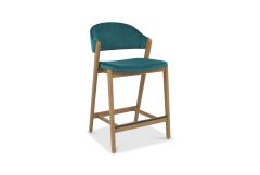 Castleford - Upholstered Bar Stool - Azure Velvet