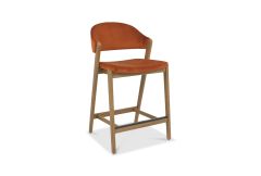 Castleford - Upholstered Bar Stool - Rust Velvet