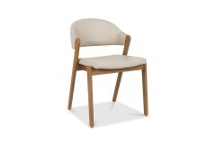 Castleford - Dining Chair - Ivory Bonded Leather (Sold in Pairs)