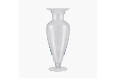 Clear Glass Waisted Vase Tall