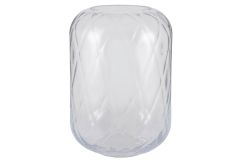 Clear Glass Quadrant Vase Large