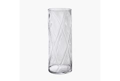 Clear Glass Optic Vase Large