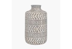 Atouk Vase Natural & Black Stoneware