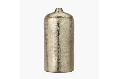 Gold Metal Hammered Vase Tall