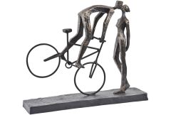 Couple Kissing On Bike Sculpture 