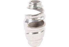 Silver Ellipse Aluminium Swirl Vase - Clearance