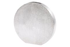 Decorative Aluminium Disc Vase Brushed Silver - Clearance