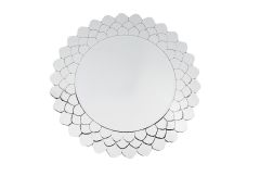 Round Wall Mirror Clear Layered Glass