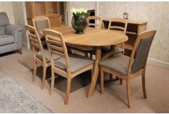 Aldham - Oval Extending Dining Table & 6 Chairs - Clearance