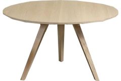 Amalfi - 140cm Round Dining Table with Wooden Legs