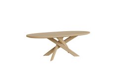 Avery - Oval Pedestal Table Wooden Spider Base