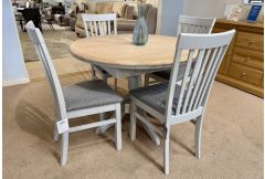 Cambridge - Round Extending Dining Table & 4 Chairs - Clearance