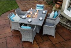Cape Coral - 6 Seat Dining Set with Fire-pit - FURTHER REDUCED!
