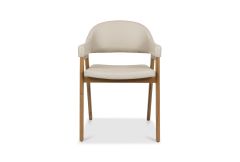 Castleford - Dining Armchair - Ivory Bonded Leather (Sold in Pairs)