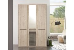 Dorfen - Hinged Door Wardrobe with Cornice 3 Doors/1 Mirrored