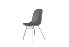 Flavia - Grey Chair Stainless Steel Legs