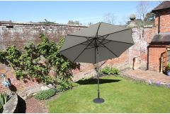 Riviera - 3m Deluxe Crank Parasol in French Grey