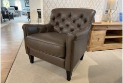 Galway - Buttoned Back Leather Armchair - Clearance