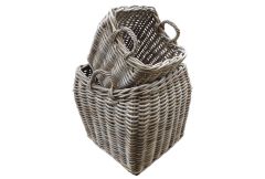 Square Baskets with Curved Body & Ear Handles (Available in 2 Sizes)