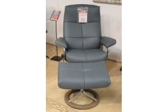 Stressless David Medium - Signature Chair & Stool - Clearance