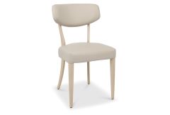 Long Beach - Upholstered Dining Chair - Ivory Bonded Leather (Sold in Pairs)
