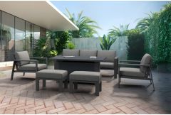 Maldives - Lounge Garden Dining Set in Charcoal