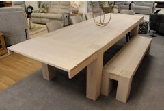 Massimo - Dining Table, 2 Extension Leaves & Dining Bench - Clearance
