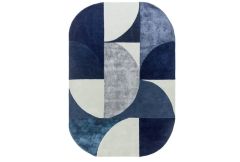 Matrix -  Oval Indigo Rug