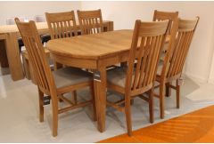 Modena - D-End Table & 6 Chairs - Clearance