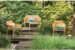 Net - Garden Furniture Lounge Set in Senape Yellow