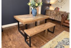 Newbury - 140cm-180cm Extending Dining Table & Bench - Clearance