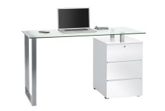 Richmond - Glass Desk & Drawers - Clearance