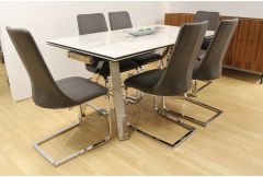 San Remo - Extending Dining Table & 6 Chairs - Clearance