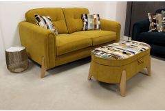 Scarlett - 2 Seat Sofa & Stool - Clearance