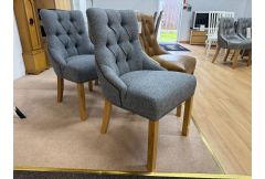 Stanton - 2 x Herringbone Slate Chairs - Clearance