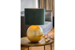 Strado Table Lamp Bronze Base with Green Velour Shade